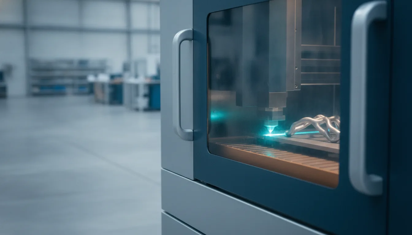 Pulverbettverfahren in der additiven Fertigung: Laserstrahl schmilzt Metallpulver schichtweise